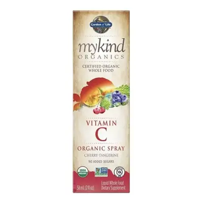 Garden of life Mykind Organics C-vitamin bio spray, C-vitamin spray-ben, cseresznye és mandarin,