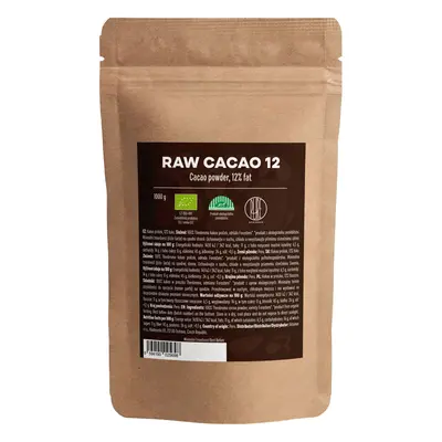 BrainMax Pure RAW Cacao 12, BIO 1kg