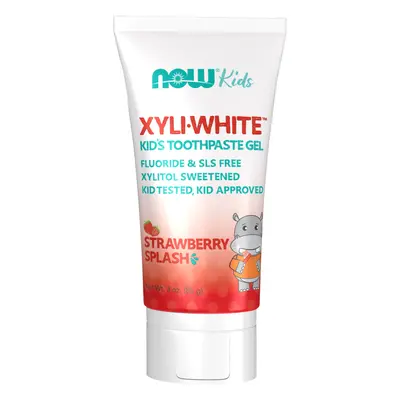 NOW® Foods NOW XyliWhite Strawberry Splash, gyermek fogászati gél, eper, 85 g