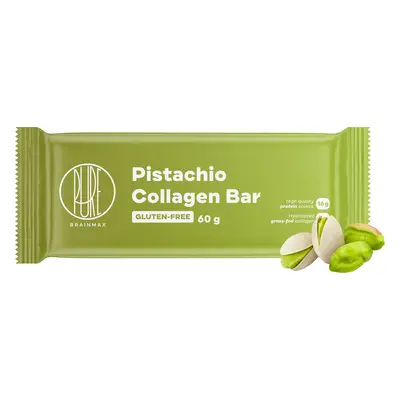 BrainMax Pure Collagen Bar, Pistachio, Kollagénszelet, pisztácia íz, 60 g