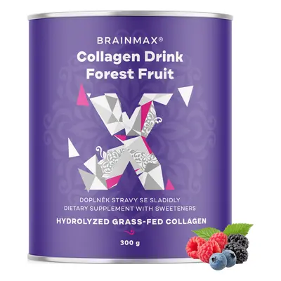 BrainMax Collagen Drink, kollagén ital, erdei gyümölcs 300 g