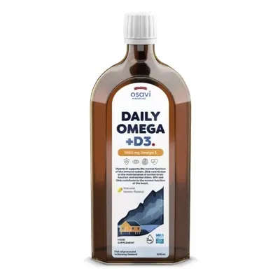 Osavi Daily Omega 3, Omega 3 1600 mg + D3 vitamin, citrom aroma, 500 ml