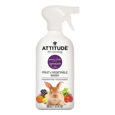 Attitude - Tisztítószer gyümölcsök és zöldségek számára, szagtalan, 800ml