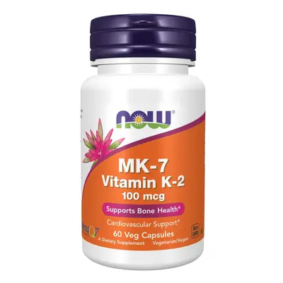 NOW® Foods NOW MK-7 K2-vitamin, 100 mcg, 60 növényes kapszula