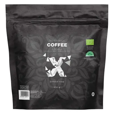 BrainMax Coffe (Arabica 30% + Robusta 70%), szemes kávé, BIO, 250 g