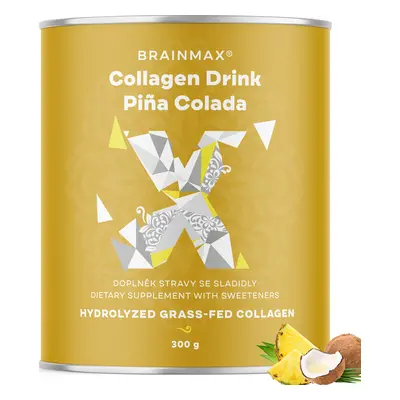 BrainMax Collagen Drink, kollagén ital, Pina Colada, 300 g