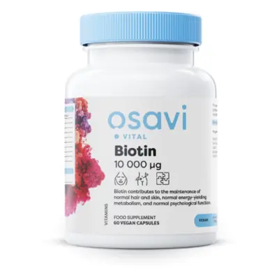 Osavi Biotin Extra Strength, 10 mg, 60 Növényi kapszula