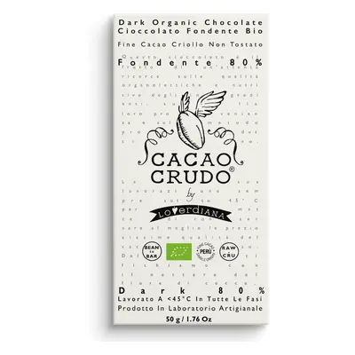 Cacao Crudo nyers étcsokoládé 80%, 50 g