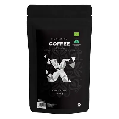 BrainMax Coffe (Arabica 30% + Robusta 70%), szemes kávé, BIO, 1000 g