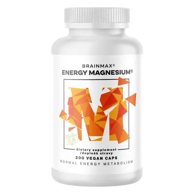 BrainMax Energy Magnézium, Magnézium-malát, 1000 mg, 200 kapszula