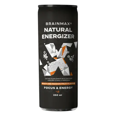 BrainMax Natural Energizer, energiaital, többféle, 250 ml Íz: Broskev, marakuja