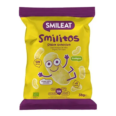 Smileat kukorica chips extra szűz olívaolajjal 8M+, BIO, 38 g