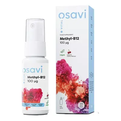 Osavi Methyl-B12 szájspray, B12-vitamin szájspray, cseresznye, 100 mcg, 25 ml