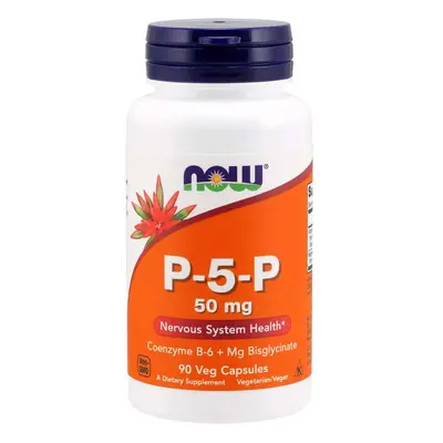 NOW® Foods NOW Vitamin B6 P-5-P, 50mg, B6-vitamin aktív formában, 90 kapszula