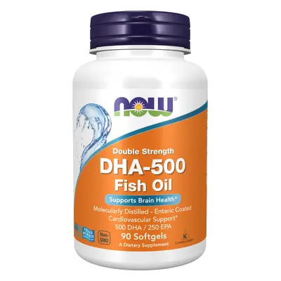 NOW® Foods NOW DHA-500, 500 DHA / 250 EPA, Omega 3, 180 softgel kapszulában