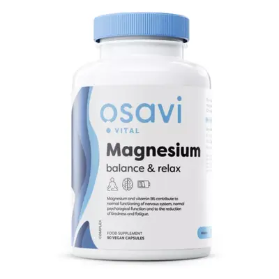 Osavi Magnesium balance & relax, Magnesium+ B6 + cink, 90 növényi kapszula