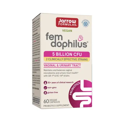 Jarrow Formulas női Fem Dophilus, hüvelyi probiotikumok, 5 milliárd, 60 zöldség kapszula