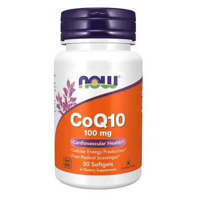 NOW® Foods NOW CoQ10 (koenzim Q10) 100 mg, 50 db lágyzselé kapszula