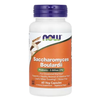 NOW® Foods MOST Saccharomyces Boulardii, probiotikumok, 60 vegán kapszula