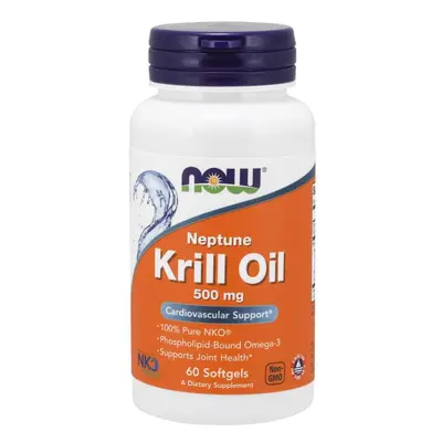 NOW® Foods NOW Krill Oil Neptune, Kkrill olaj, 500 mg, 60 soft kapszulában