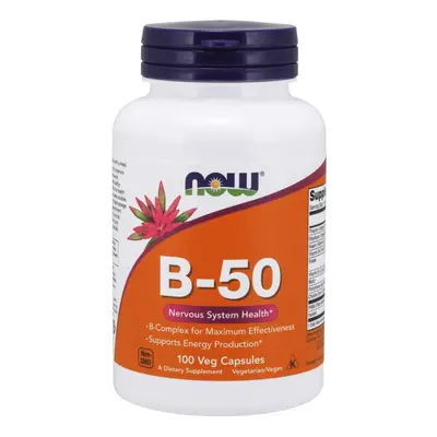 NOW® Foods NOW B-50 vitamin komplex, 100 növényi kapszula