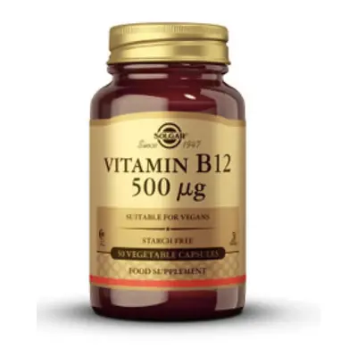 Solgar B12 vitamin, 500 mcg, 50 db növényi kapszula