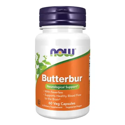 NOW® Foods NOW Butterbur with Feverfew (Vörös acsalapu és Őszi margitvirágal) 75mg, 60 növényi 