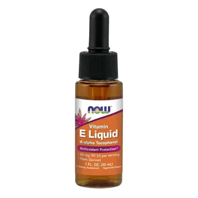 NOW® Foods NOW E Liquid, E-vitamin 90 NE, Folyékony E-vitamin, 150 adag, 30 ml.