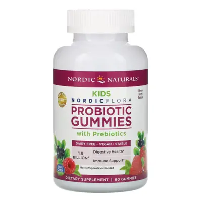 Nordic Naturals Nordic Flora probiotikus gyerekek, probiotikumok gyerekeknek, 60 gumicukor