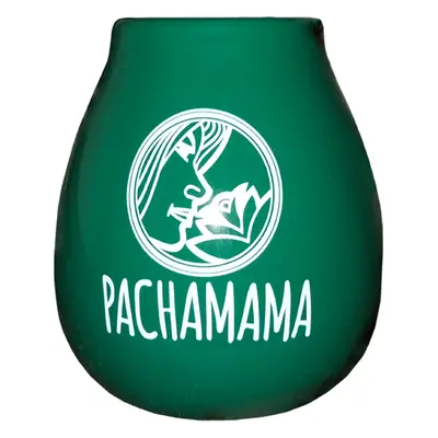 Kalabasa kerámia - zöld, Pachamama felirattal