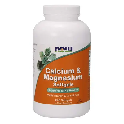 NOW® Foods NOW kalcium és magnézium D-3-vitaminnal és cinkkel, kalcium + magnézium + D3-vitamin 