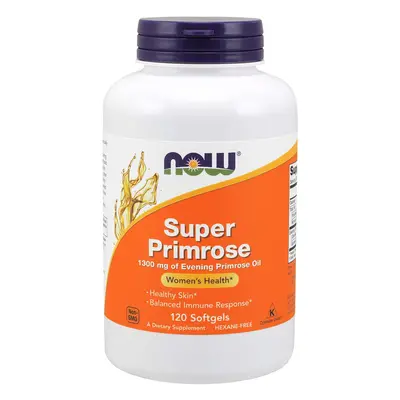 NOW® Foods NOW Super Primrose 1300 mg, ligetszépe, 120 softgel kapszulában