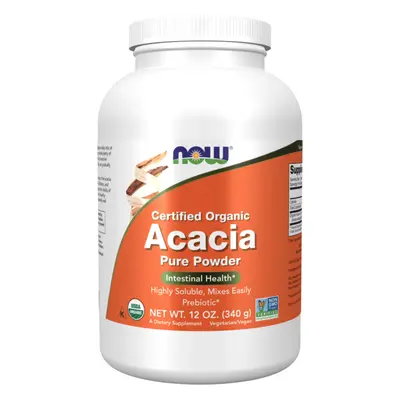 NOW® Foods NOW Acacia Pure Powder, akác, prebiotikum, por, BIO, 340 g