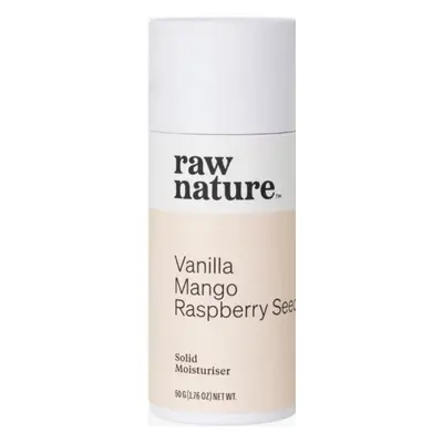 Raw Nature Solid Moisturiser, szilárd hidratáló krém, vanília, mangó, málnamag, 50 g