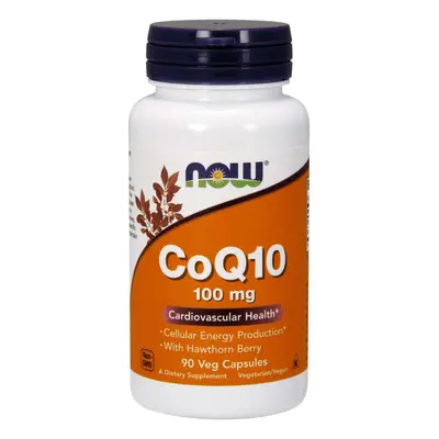 NOW® Foods NOW CoQ10 (Q10 koenzim) + galagonya, 100 mg, 90 növényi kapszula