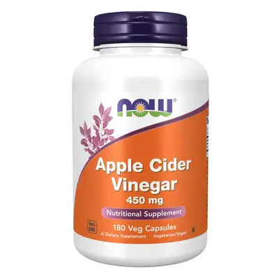 NOW® Foods NOW Apple Cider Vinegar, Almaecet 450 mg, 180 növényes kapszula