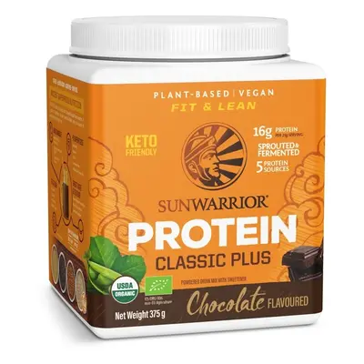 Sunwarrior Classic Plus Organic Protein, csokoládé, BIO, 375 g