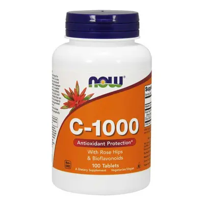 NOW® Foods NOW C-1000 vitamin bioflavonoidokkal és csipkebogyóval, 100 tabletta