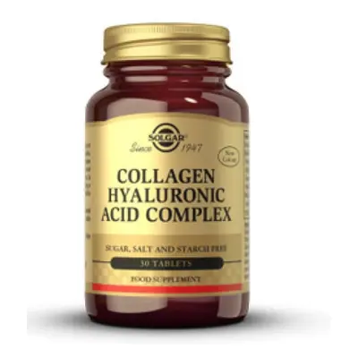 Solgar Collagen Hyaluron Acid Complex, kollagén és hialuronsav, 30 tabletta