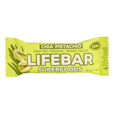 LifeFood Life Food - Lifebar chia és pisztácia rúd, 47 g