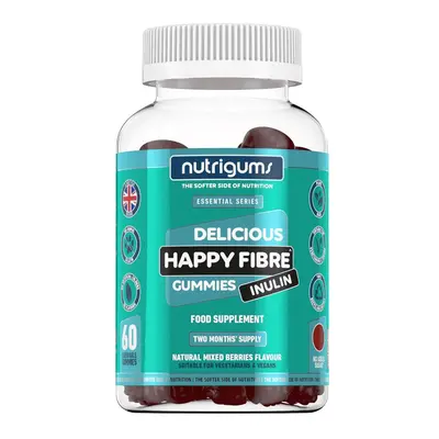 Nutrigums Happy Fibre Inulin, prebiotikum, 60 db zselés cukorka