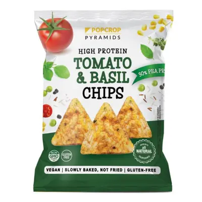 Popcrop - Protein chips paradicsomos-bazsalikom ízzel, 60 g