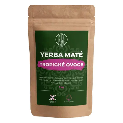 BrainMax Pure Organic Yerba Maté - trópusi gyümölcs, 1000 g