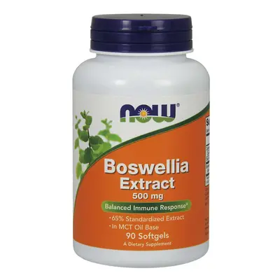 NOW® Foods NOW Boswellia Extrakt, Boswellia kivonat, 500 mg, 90 softgel kapszulában