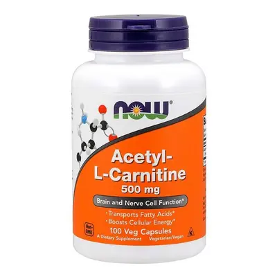 NOW® Foods NOW Acetil-L-karnitin 500 mg, 100 kapszula