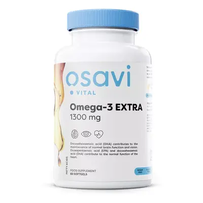 Osavi Omega-3 EXTRA, citrom, 1300 mg, 60 kapszula