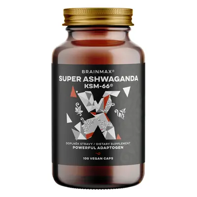 BrainMax Super BIO Ashwagandha kivonat KSM-66®, Ashwagandha kivonat, 100 növényi kapszula