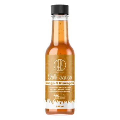 BrainMax Pure Chilli sauce, Mango & Pineapple (chiliszósz, mangó és ananász), 200 ml