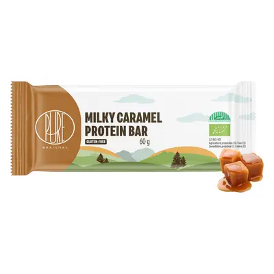 BrainMax Pure Milky Caramel Protein Bar, BrainMax Pure Protein szelet, tejkaramell, BIO, 60 g