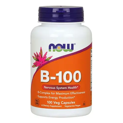 NOW® Foods NOW Vitamin B-100 Complex, 100 növényi kapszulában